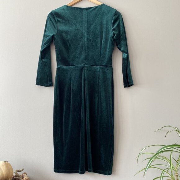 Ricki’s Deep Green Faux Wrap Dress - Picture 5 of 11